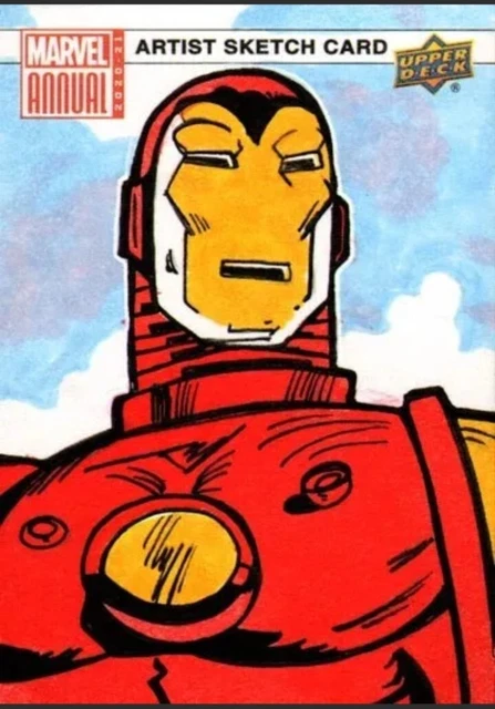 2021 Upper Deck Marvel Annual 1/1 Sketch Card - IRON MAN - by Rich Hennemann