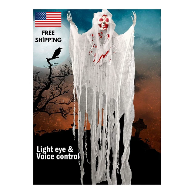 5.2FT ANIMATED HALLOWEEN Decorations Outdoor Scary Haunted House Prop