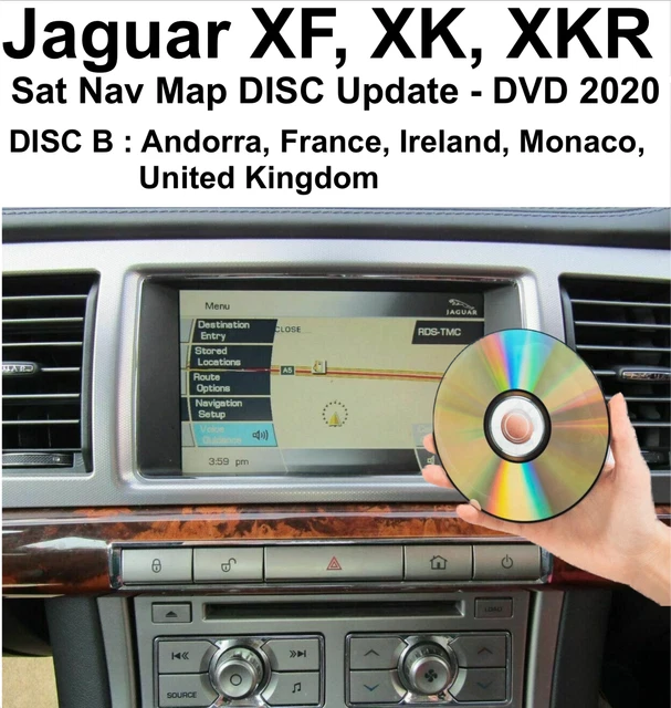 JAGUAR XF, XK, XKR, Sat Nav Map Disc Update Navigation DVD UK & Europe