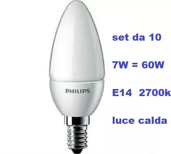 Set 3 lampadine LED E14 470lm 2700K sfera dimm