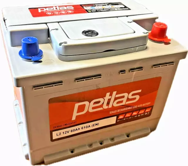 Batterie 60Ah 12V 500A EN PETLAS Batterie démarrage STANDART