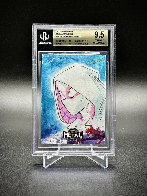 2021 Skybox Marvel Metal Universe 1/1 Spider Gwen Sketch BGS 9.5 Ghost Spider