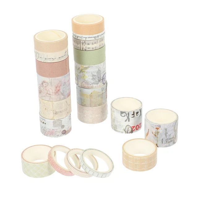20 Rolls Albumbänder Altes Washi-Tape Dekoratives Papierband Handkonto
