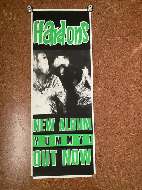 Hard Ons Yummy Promo Poster Screenprinted Hellmen Waterfront Records Punk