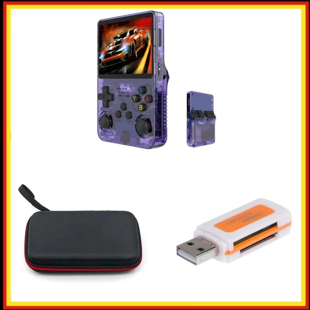 Console Portatile R36S Retrò 3.5 IPS | 64GB Con 10.000+ Giochi Precaricati, Linux Open Source, Batteria 3500 MAh