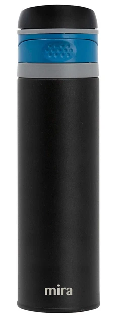 MIRA 16 oz Stainless Steel Insulated Travel Mug for Coffee, Tea, One Touch Lid