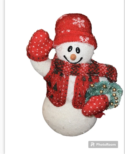 2002 Avon Fiber Optic Snowman Ugly Christmas Sweater Rare Works Lighted 16"