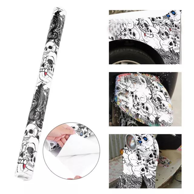 50 * 150cm Car Cartoon Skull Graffiti Bomb Sticker Wrap Sheet Roll Decals