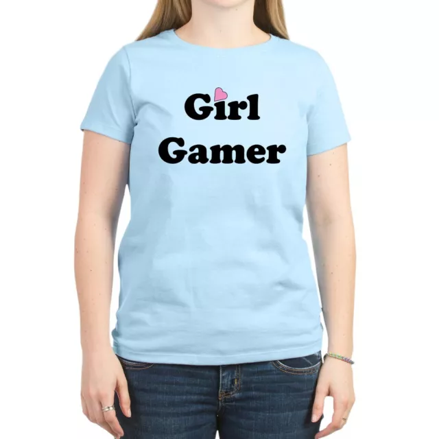 CafePress Girl Gamer Women's Light T Shirt Crew Neck Tee (291474744)