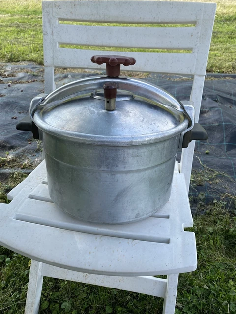D28) ANCIENNE COCOTTE MINUTE SEB 10 LITRES EN ALUMINIUM VINTAGE