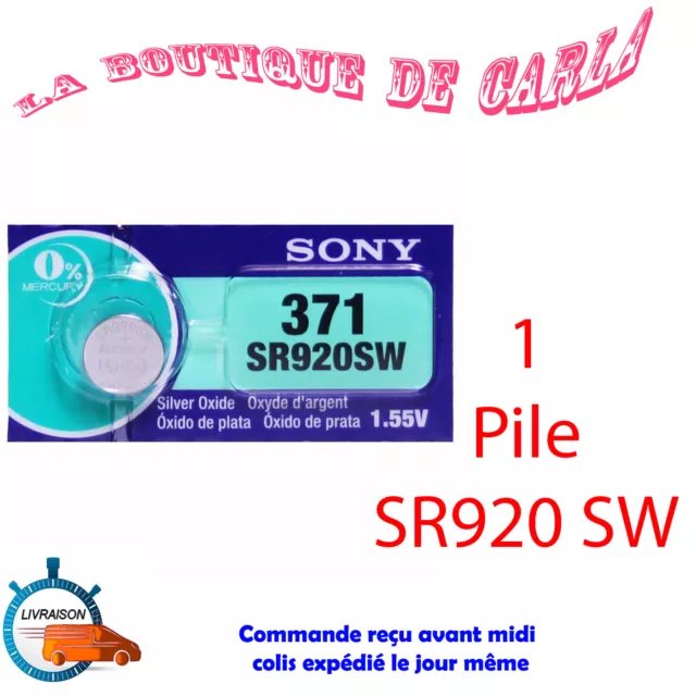 1 PILE Batterie de Montre Sony 371 SR920SW 920 1.55V