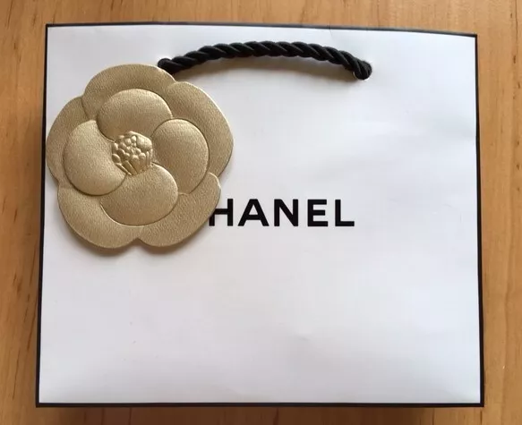 Chanel Geschenktüte Tragetasche klein mit Rosette 13,7 x 11,7 cm