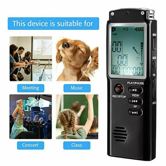 32G Voice Activated Mini  Digital Sound Audio Recorder Dictaphone MP3 Player