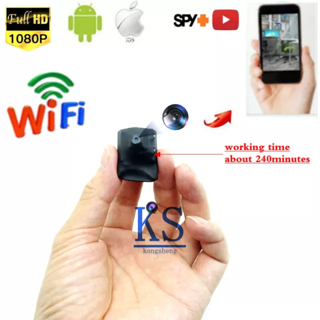 128GB HD 1080p Mini Camera WIFI P2P Wireless Long working IP Network Pinhole DVR 3