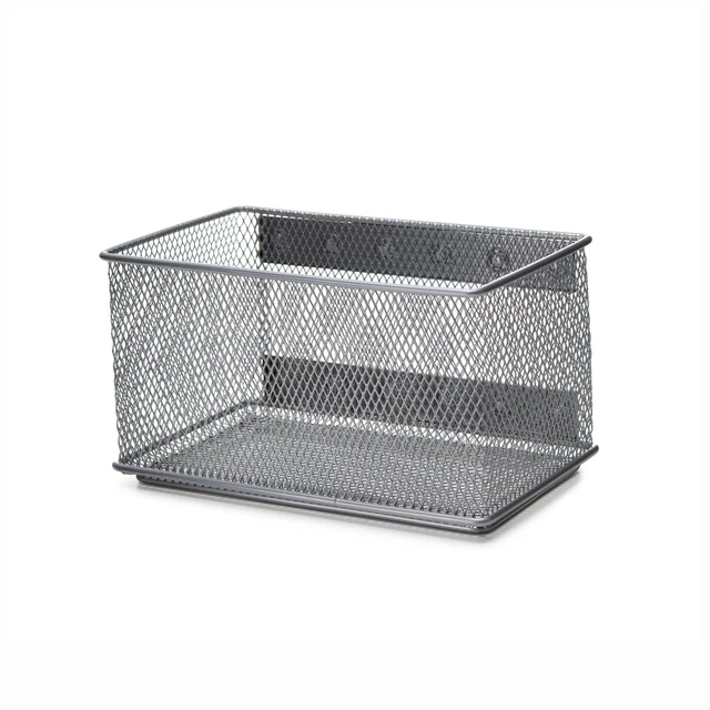Ybm Home Wire Mesh Magnetic Storage Basket Trash Caddy Silver
