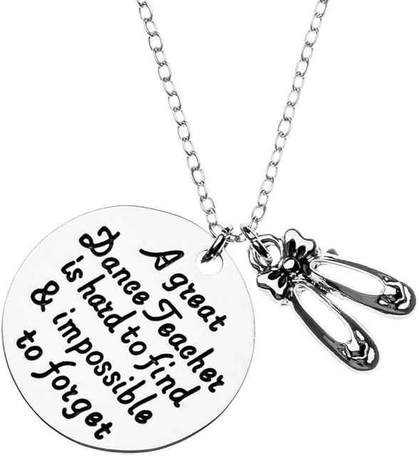 Dance Teacher Gift, Dance Teacher Necklace Dance Jewelry for Dance Instructors
