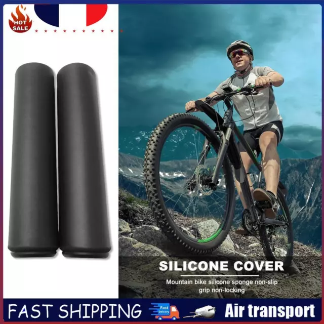 1 Pair Soft Foam Sponge Bicycle Handlebar Grips Anti-skid Shock-absorbing Grips