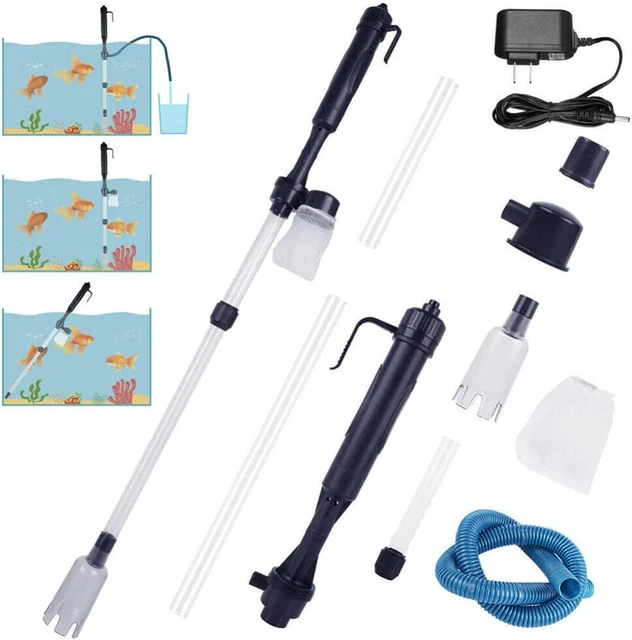 Electric Aquarium Gravel Cleaner, Automatic Fish Tank Cleaning Tools Gravel Vacu