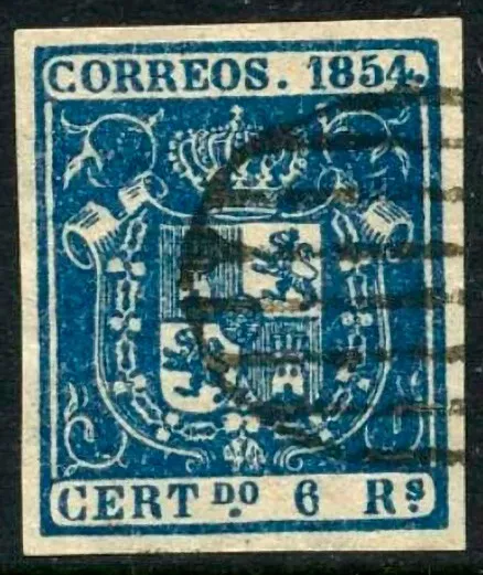 1854 Escudo De Madrid 6 Reales Usado Edifil 27