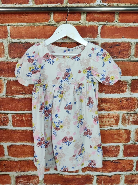 Pacchetto Ragazze Età 3-4 Anni 100% H&M Bel Set Abito Da Festa Denim Floreale 104Cm 3