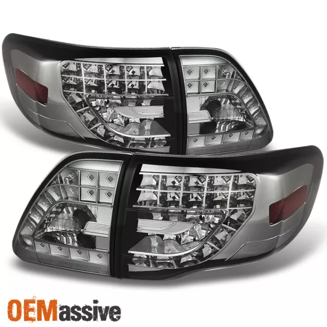 Fits 2009-2010 Toyota Corolla LE XRS XLE S JDM Smoked 4Pc Full LED Tail Lights