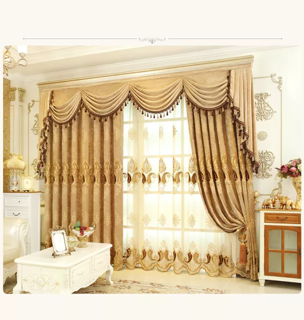 European Golden Royal Luxury Curtains for Bedroom Window Living Room: Price drop
