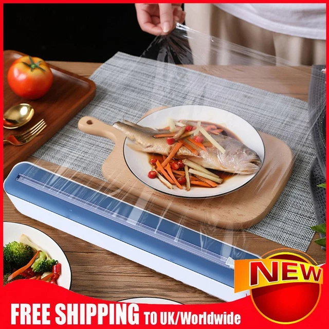 Dispenser Per Pellicola Trasparente - Taglia Pellicola 2 In 1, Organizza Carta Alluminio E Cera