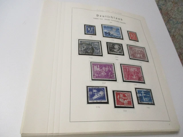 DDR komplette Sammlung 1949-1960 gestempelt in Vordruckseiten