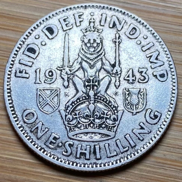 PIECE DE 1 Shilling 1943 Royaume-Uni En Argent (1220) EUR 4,89 ...