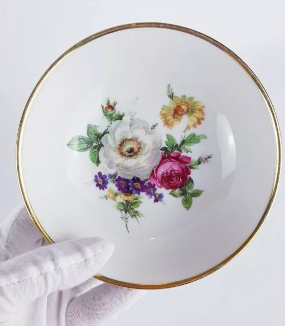 AK KAISER Vintage Porzellan Schale Schüssel Blumen handgemalt Germany