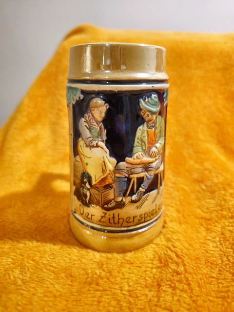 Vintage 60 German Hand Painted Mug/stein In Vgc No Chips Or Cracks Antique Very