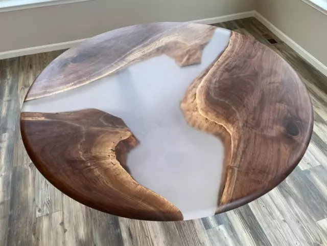 24x24 Smoky Epoxy Resin Table , Epoxy Coffee Table , Modern Handmade Decors