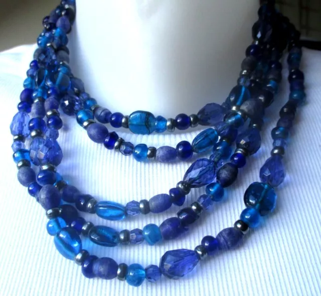 Collier Vintage Perles En Pierre Naturelle - Fantaisie - Très Bon État