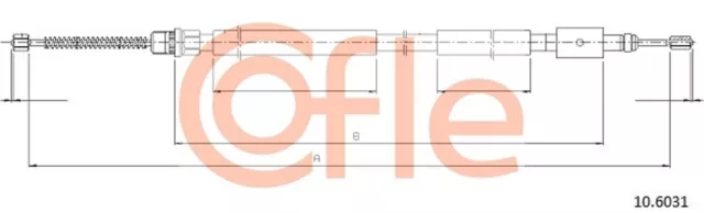 COFLE Bremsseil Seilzug Feststellbremse 10.6031 für PEUGEOT 306 7A 7C N3 N5 7B