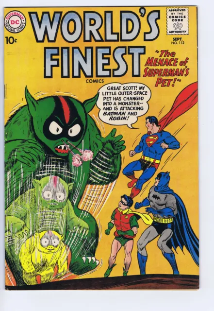 World's Finest #112 DC Pub 1960 The Menace of Superman's Pet !