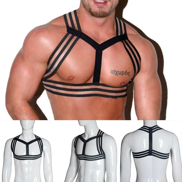 Rechangeable Domestique Scène Bretelles Poitrine Harnais Nylon Tout Neuf Men 'S