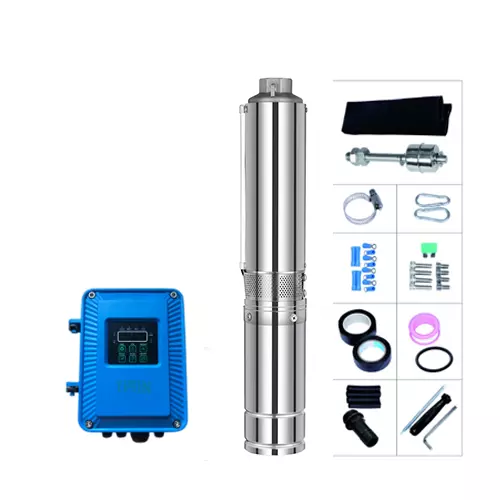 Bomba solar sumergible de 400 W 48 V CC para bomba de pozo profundo bomba solar de agua nueva
