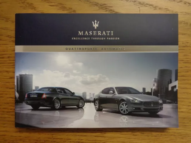 Maserati Quattroporte Automatic Owners Handbook/Manual