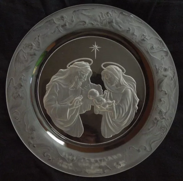 "The Holy Family" Morgantown Crystal "Star of Bethlehem" plate by Merri Roderick