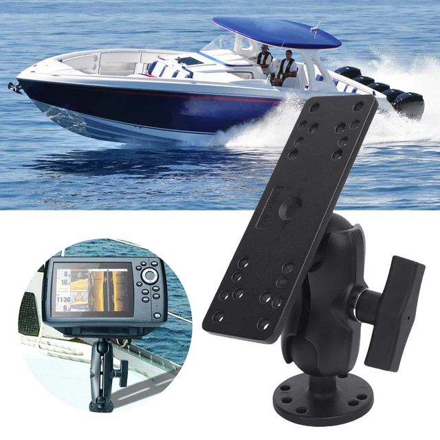 Universal Fishfinder Mount Bracket - Adjustable Rotation Sounder Mount For Marine Electronics