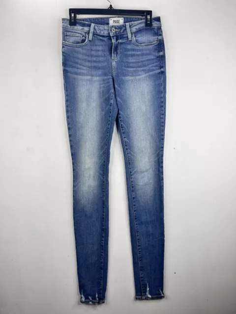 Paige Womens Leggy Ultra Skinny Jeans Size 26x35 Blue Denim Rissy Extra Long 2