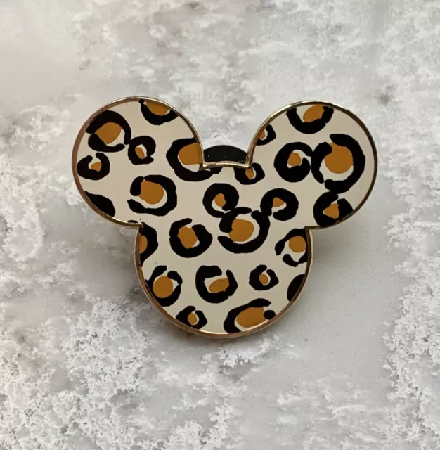 Disney Pin WDW Animal Kingdom Mickey Mouse Head Animal Leopard Print