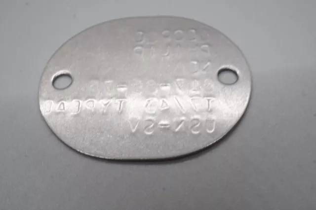 WWII 1943 USN-SV Navy Naval Selective Volunteer Dog Tag T7/43 - VERY RARE 2