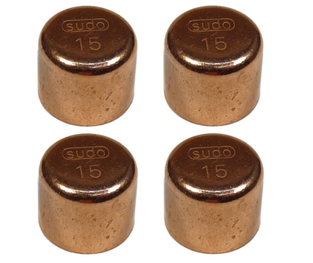 15mm End Feed Stop End Cap / Blank (4 Pack) Fittings For Copper Pipe