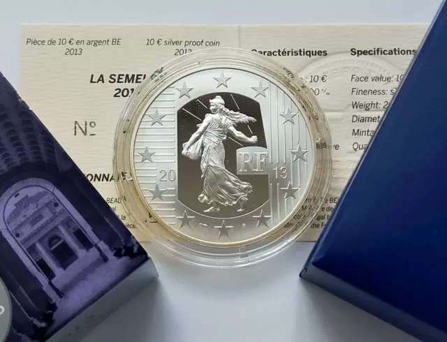 Coffret 10 Euro 2013 Semeuse Argent Be Fdc Silver