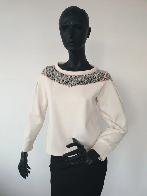 3346 Cop.Copine Felpa, Taglia S - Bianco