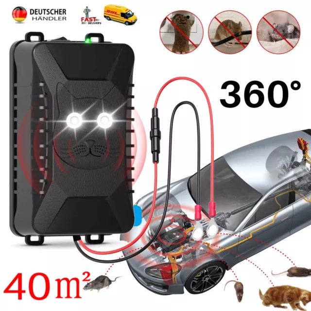 Ultraschall Marderabwehr Marderschreck Mader Marderschutz Repeller Haus Auto KFZ