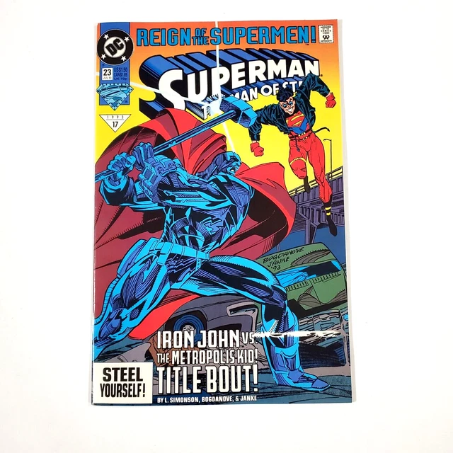 Superman The Man of Steel #23 Reign of the Superman Die Cut DC Comic Book 1993