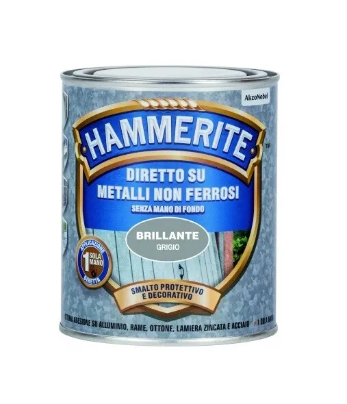 HAMMERITE - SMALTO PER METALLI NON FERROSI - SENZA MANO DI FONDO - 750 ml