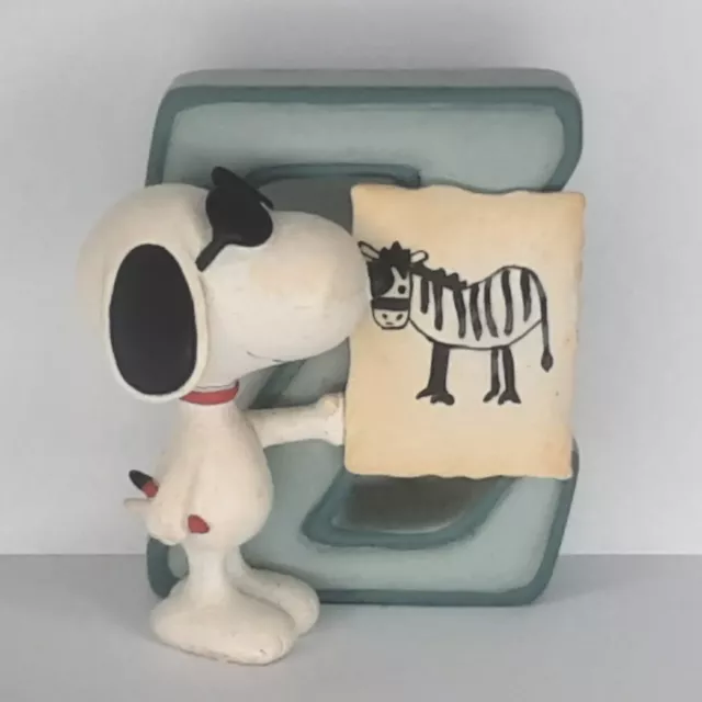 Peanuts Westland Giftware Snoopy Alphabet Letter Z For Zebra